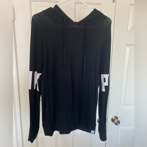 PINK | Black Hoodie with White Lettering